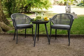 Mały stolik balkonowy ze szklanym blatem Breve