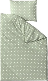 PrzytulneMieszkanie.pl PrzytulneMieszkanie.pl Bawełniana pościel SAGHEARTS POLY zielona Rozmiar pościeli: 70 x 90 cm | 140 x 200 cm