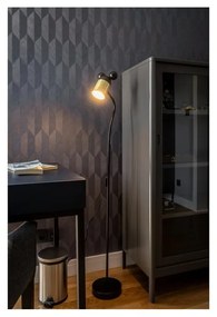 Lampa stojąca w czarno-złotym kolorze z metalowym kloszem (wysokość 133,5 cm) Mouse – GTV