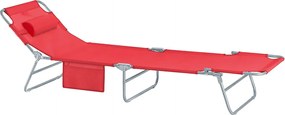 SoBuy Składany leżak z zagłówkiem OGS35-R