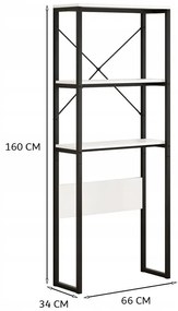 Półka łazienkowa nad pralką – styl loftowy, 160 cm