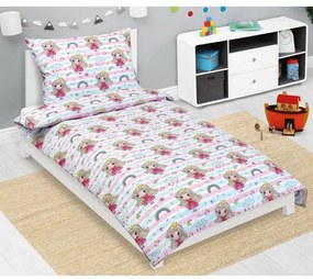 Bellatex Pościel dziecięca bawełniana JuniorPrincess różowa, 140 x 200, 70 x 90 cm