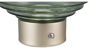 Lampa stołowa LED w zielono-złotym kolorze ze ściemniaczem i szklanym kloszem (wys. 14,5 cm) Earl – Trio