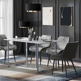 Stół do jadalni szary/marmurowo-biały 140x80x75 merido