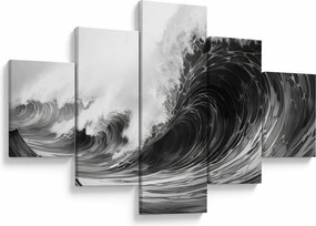 Obraz - Malowanie fal (125x70 cm)