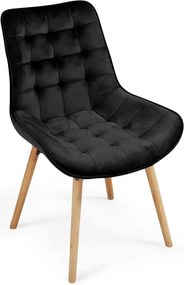 Zestaw krzeseł do jadalni, czarny, 2 szt