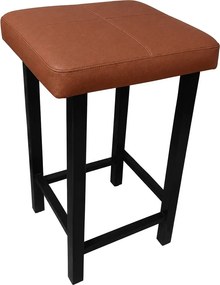 Taboret Klasyk tkanina Eko-skóra podstawa metalowa Stołek Loft : Kolor Stelaża - Czarny , Kolor tkaniny - EKO-SKÓRA - 3D, Typ tkaniny - Eko-skóra , Wysokość - 60 cm