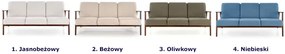 Oliwkowa tapicerowana sofa 3-osobowa w stylu vintage - Conti 5X