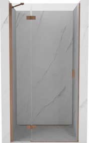 Mexen Mist-H drzwi prysznicowe uchylne lewe 120 cm, transparent, miedź szczotkowana - 8A5-120-000-65-00-L