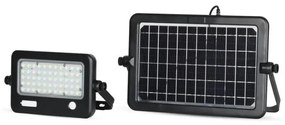 LED Ściemnialny naświetlacz solarny z czujnikiem LED/10W/3,7V 4000K IP65 + port USB