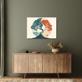 Obraz na szkle – Drzewo pełne energii (70x50 cm)