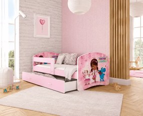 Łóżko dziecięce Dafin II z szufladą 80x140-80x190 MDF barierka stelaż Flex