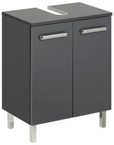 Ciemnoszara szafka pod umywalkę bez baterii 50x62 cm Set 311 – Pelipal