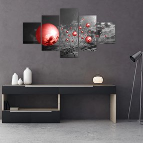 Obraz czerwonych kul (125x70 cm)