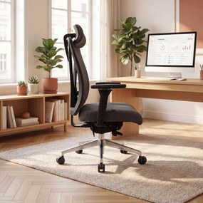 Fotel biurowy ergonomiczny ciemnoszary VECTOR