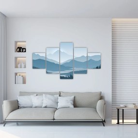 Obraz - Góry oczami grafika (125x70 cm)