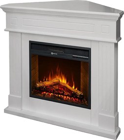 Kominek elektryczny stojący narożny FORD White, dł. 110 x gł. 63 x wys. 102 cm