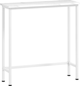 HOMCOM Stolik konsolowy Flurtisch z regulowanymi stopkami, pasami przeciwwysypowymi 75 x 24 x 76 cm do małych pomieszczeń Biały