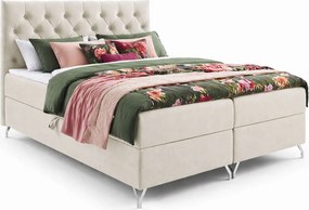 Kremowe nowoczesne lóżko kontynentalne 5 rozmiarów Z4-P84