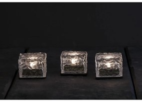 Zestaw 3 ogrodowych świec solarnych Star Trading Candle Icecube, wys. 5,5 cm