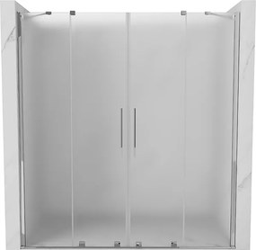 Mexen Velar Duo drzwi prysznicowe rozsuwane 200 cm, szron, chrom - 871-200-000-32-01