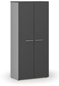 Szafa ubraniowa z wysuwem PRIMO GRAY, 1781 x 800 x 420 mm, szary/grafit