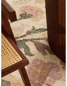 Kremowy chodnik z juty tkany ręcznie 80x200 cm Roya Violette – Elle Decoration