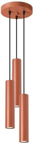 Nowoczesna czerwona lampa trzyramienna - 5X M060 F1-A32