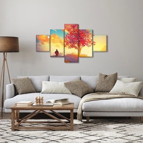 Obraz drzewa na wzgórzu (125x70 cm)