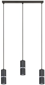 Lampa wisząca z 3 metalowymi kloszami - A562-Heka