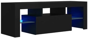 Czarna nowoczesna szafka RTV z LED - Artbo