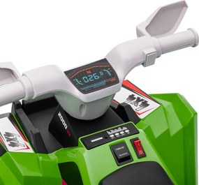 HOMCOM Elektryczny quad dla dzieci, 2,5 km/h, bieg przód &amp; tył, dla 18-36 miesięcy, Zielony