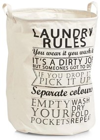 Torba na pranie - pojemny kosz Laundry Rules, 38x48 cm, 54 l,ZELLER