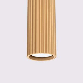 Lampa wisząca KARBON 3L złota ryflowana SOLLUX  LIGHTING