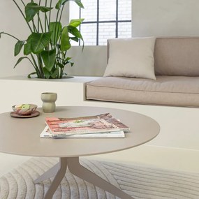 Szarobeżowy metalowy okrągły stolik ø 76 cm Daley – Spinder Design