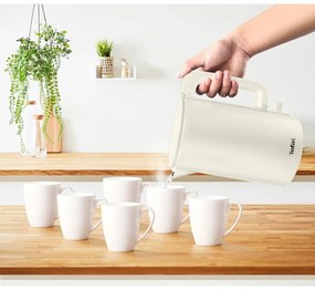 Kremowy czajnik elektryczny 1,5 l Thermo Protect KO140AE0 – Tefal
