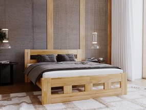 Łóżko 160x200 drewniane Bond, kolor dębowy