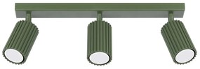 Listwa oświetleniowa 3-punktowa KARBON 3L zielona oliwkowa ryflowana SOLLUX  LIGHTING