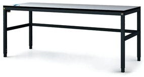 Antystatyczny stół warsztatowy ESD, 1800 x 800 x 745-985 mm, regulowany stelaż
