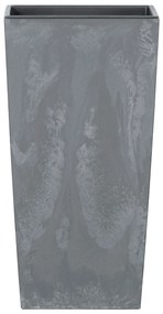 Donica ogrodowa z wkładem Urbi Square Beton Effect 40 x 40 x 75 cm marengo PROSPERPLAST