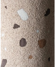 Jasnobrązowy fotel dziecięcy z materiału bouclé/z tkaniny szenilowej Terrazzo Moon – Wigiwama