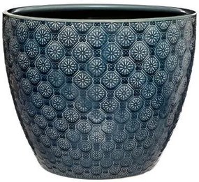 Doniczki ceramiczne, 3 sztuki, ze zdobieniami