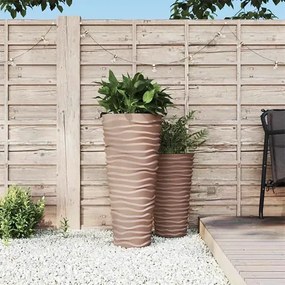 Duża beżowa donica ogrodowa G4-C41