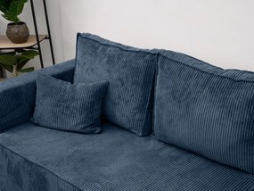 Rozkładana narożna sofa SMART COSARO granatowa, dwustronna + 2 poduszki GRATIS