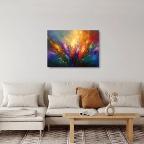 Obraz na szkle - Abstrakcja kwiatów (70x50 cm)