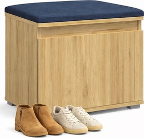 Minimalistyczna szafka na buty dąb craft + granat B6-R45