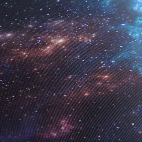 Obraz - Nocne niebo (z zegarem) (90x30 cm)