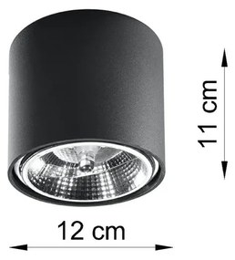 Czarna lampa sufitowa Nice Lamps Luigi