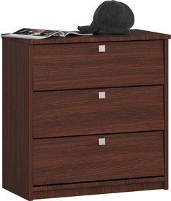 Szafka na buty AKORD MINI Wenge 60 cm 3 drzwi kolor Wenge mat 3 półki 60x31x62 cm