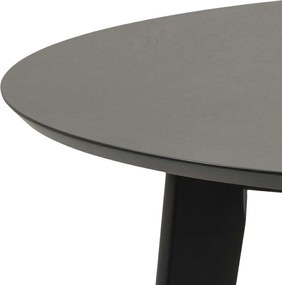 Okrągły stół nierozkładany Roxby 105 cm czarny